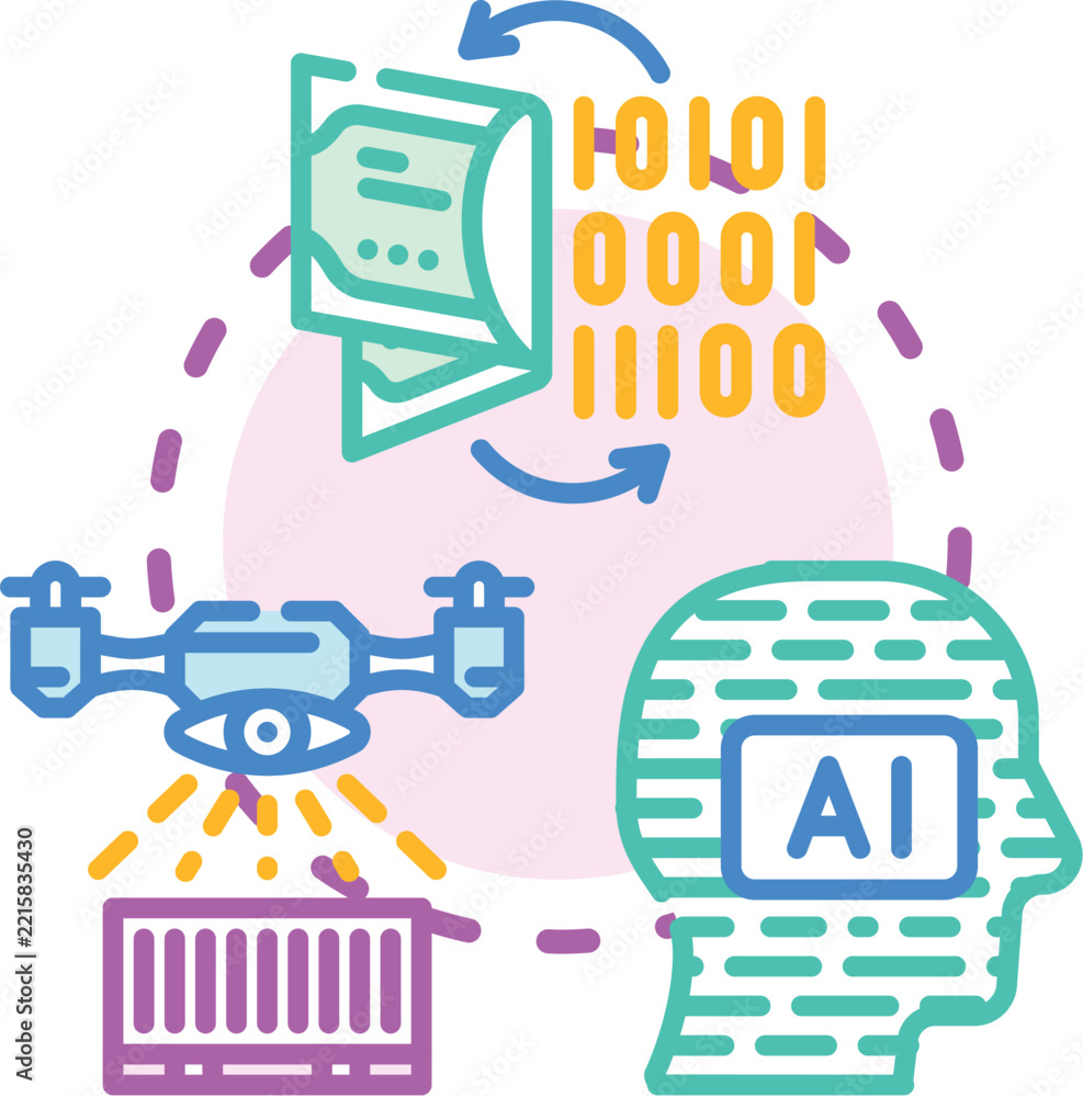 Fototapeta premium Autonomous trading algorithm operating with global market data, managing financial transactions and investment strategies automatically, representing modern fintech and high frequency trading