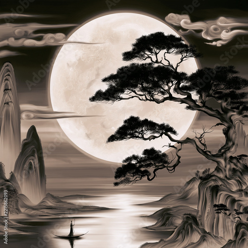 ファンタジー。月夜
