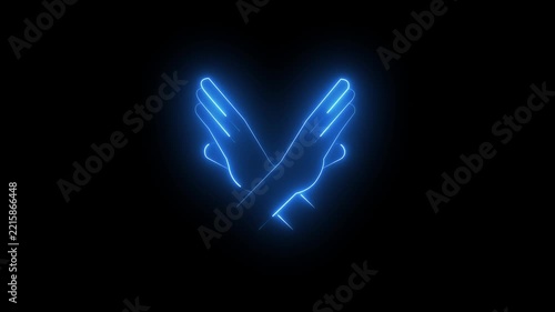 Play button icon with stock footage video asset label on dark background for media production