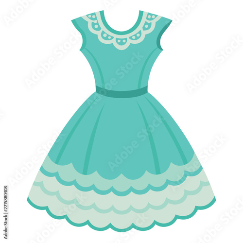 illustration of lace dress isolated on white background