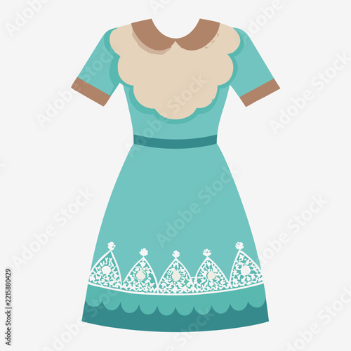 illustration of lace dress isolated on white background