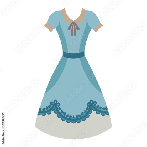 illustration of lace dress isolated on white background
