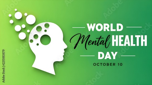 Vector illustration design concept of world mental health day observed on october 10