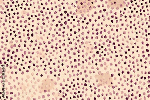 Hand painted watercolor polka dot seamless pattern in dusty plum violet on cream background in minimalist scandi style
