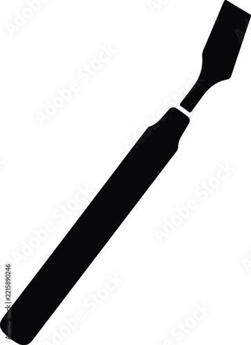 Simple flat vector icon of a sharp medical surgical scalpel blade