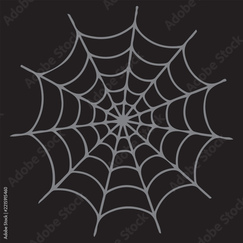 Spider web and Halloween spooky background vector illustration