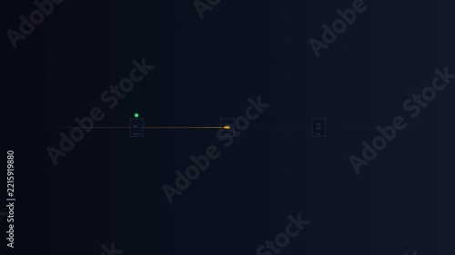 Multi Factor Authentication Flow Animation with Sequential Biometric Device and Password Verification Steps Dark Background Seamless Loop Corporate Cybersecurity Technology Video