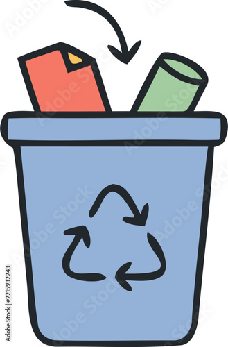 Recycle Symbol Environmental Sustainability and Eco Care Vector