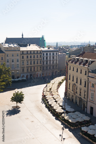 Historic Main Market Square Around Krakow Town Hall, Poland