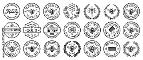 Vintage Bee and Honey Labels Collection