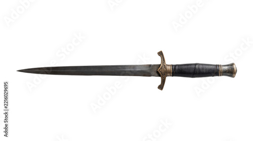 antique medieval dagger isolated on transparent background png
