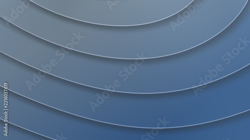 Blue curved tiers shifting in cascading motion across clean digital space with sophisticated lighting for software interface presentations