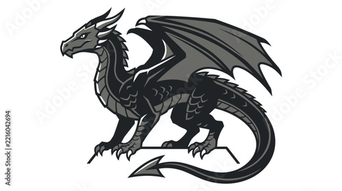 Stylized Dragon Vector Illustration
