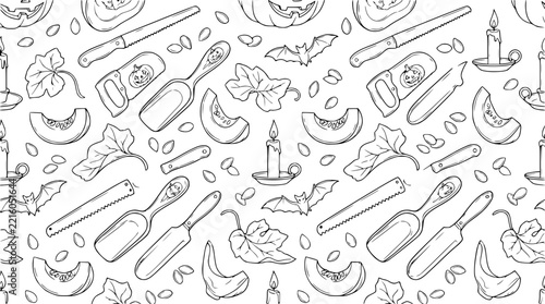 Halloween Pumpkin Carving Tools Pattern
