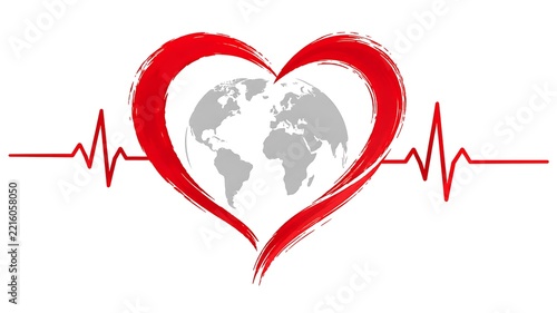 Healthy Heart Lifestyle World Heart Day September 29 Illustration