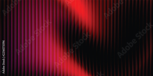Futuristic vibrant vertical ribbed lines that distorts vivid red blue diagonal gradient. Vivid and colorful visual perfect for modern design, technology backgrounds, or creative advertising projects