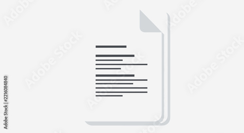 Minimalist Document File Icon Illustration. Digital Paper Data Concept for Business, Office, and Information Management.
