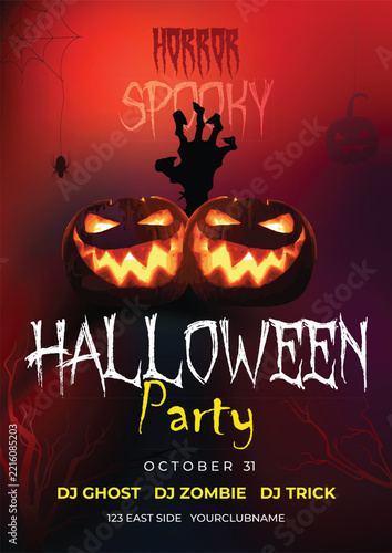 Haunted Halloween Party Flyer Template. 
Halloween party
