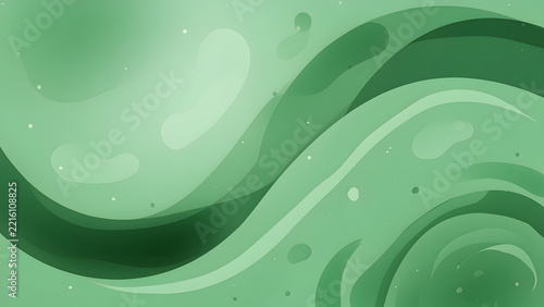 Abstract green background with flowing organic shapes and smooth layered curves in various shades of mint and forest green. created with generative ai