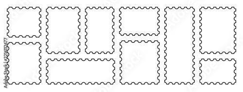 Clean postage stamp template.