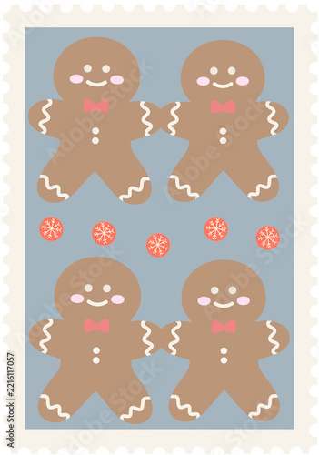 Christmas stamp gingerbread man