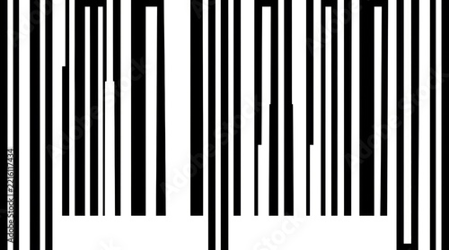 Abstract Black and White Barcode Pattern, Modern Geometric Design, Clean Lines, Minimalist Background