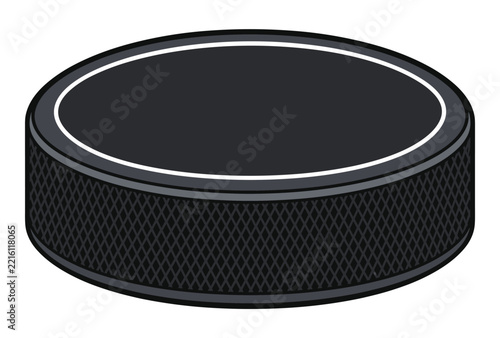 Black ice hockey puck pixel art icon