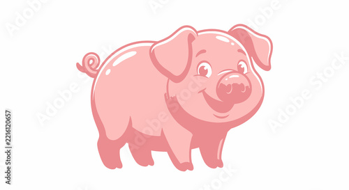Cute pink pig