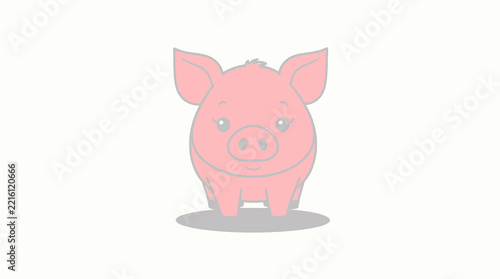 Cute pink pig