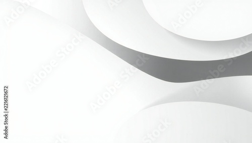 Abstract smooth wave layers with soft shadows and light grey curves