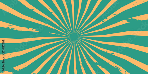Abstract background with twisted line design and metal scratch effect in Retro Hippie style. Vector Illustration