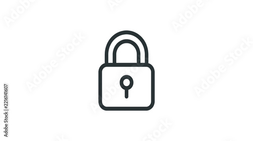 Padlock with keyhole representing security, privacy and password protection