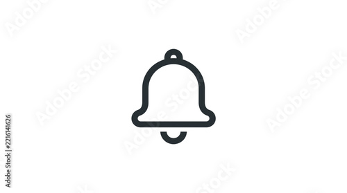 Outline notification bell representing alerts, reminders and new messages