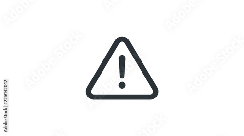 Warning triangle with exclamation mark representing caution, alert and error