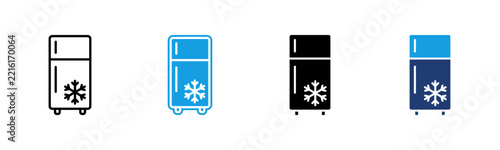 Refrigerator web icon multiple style collection