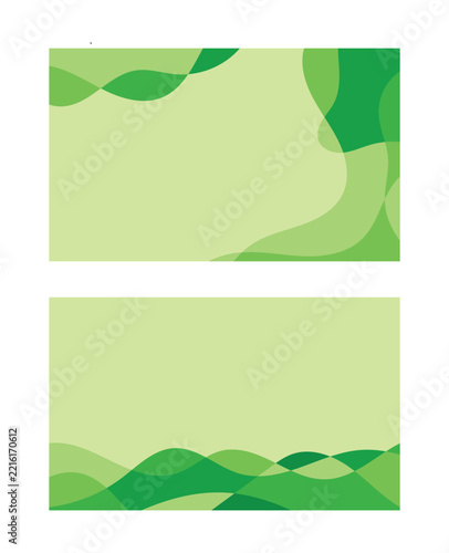 Design background green gradient liquid business card front and back unique