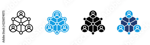 Social Network web icon multiple style collection