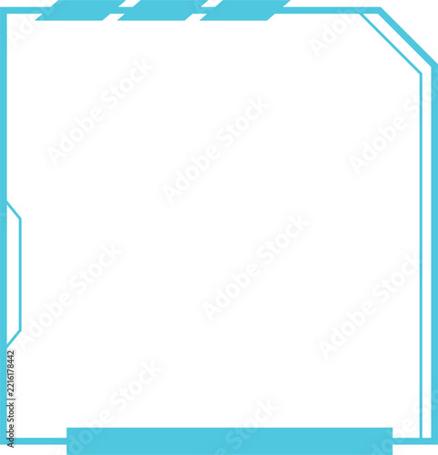 Futuristic HUD square outline interface graphic