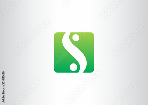 Creative Green Letter S Logo Template for Eco Friendly Company, Modern Tech Startup, and Sustainable Corporate Business Identity
