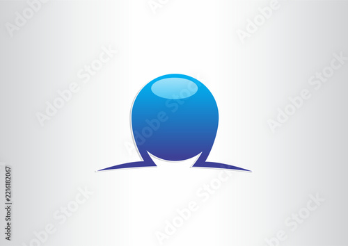 Modern 3D Blue Sphere Globe Logo Template for Global Technology, Communications Network, and Software Corporate Business Identity