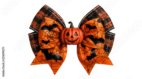 Halloween bow isolated on transparent background