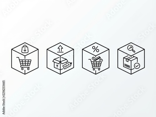 Modern Icons for E-commerce and Business Operations.