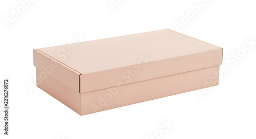 Elegant Pastel Pink Rectangular Gift Box Displayed Isolated on a Transparent Background for Product Presentation and Packaging Concepts