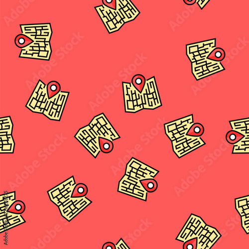 map pointer location vector seamless pattern map pointer location sign illustration