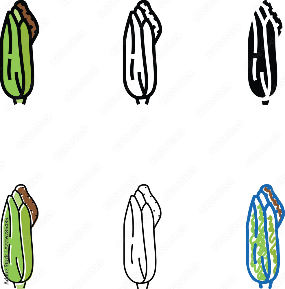 Fototapeta premium corn cob plant color icon vector. corn cob plant sign. styleset isolated symbol