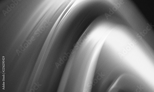 Abstract monochrome background with smooth flowing curved lines and soft light gradients creating a sense of motion and elegant depth