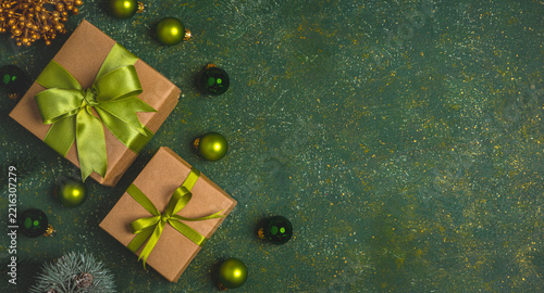 green christmas gift box