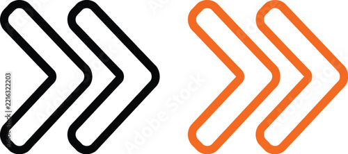 Arrow icon set design in bold outline style for modern user interface