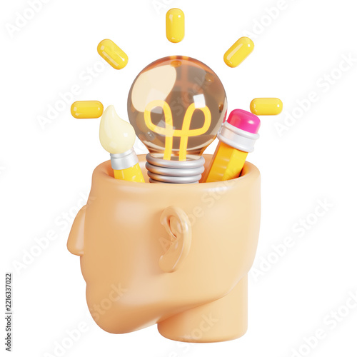 Creativity 3D illustration