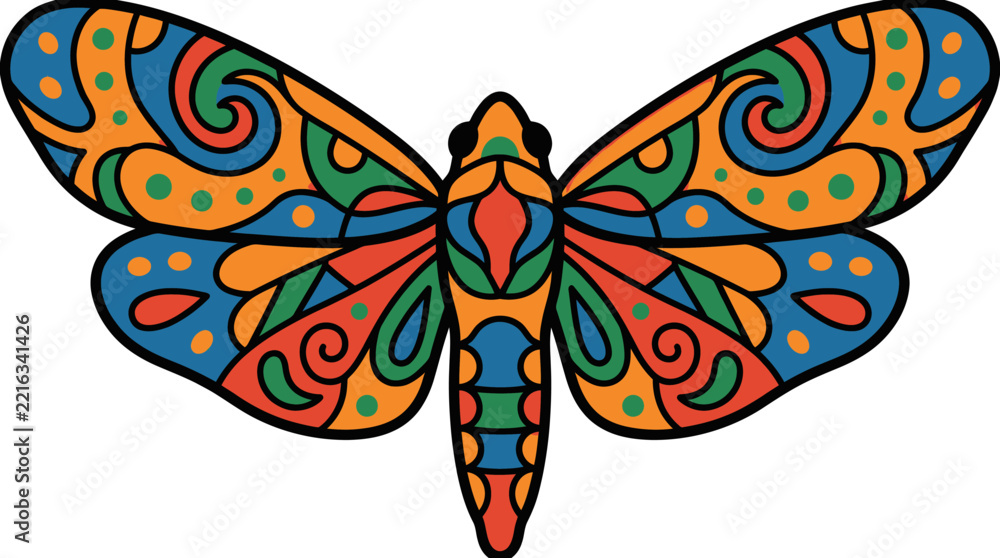 Obraz premium Colorful butterfly with intricate patterns